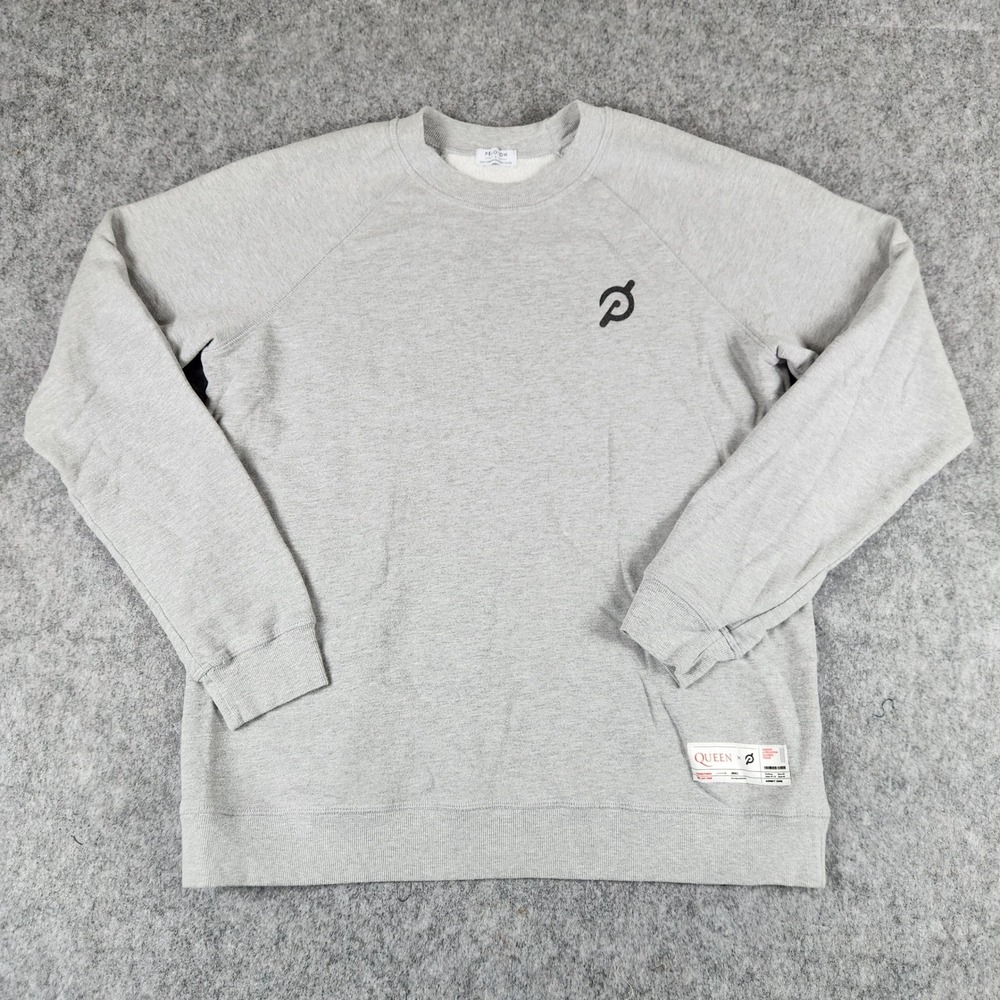 Peloton Queen Sweatshirt Women L Gray Global Tour Crewneck Activewear Athleisure